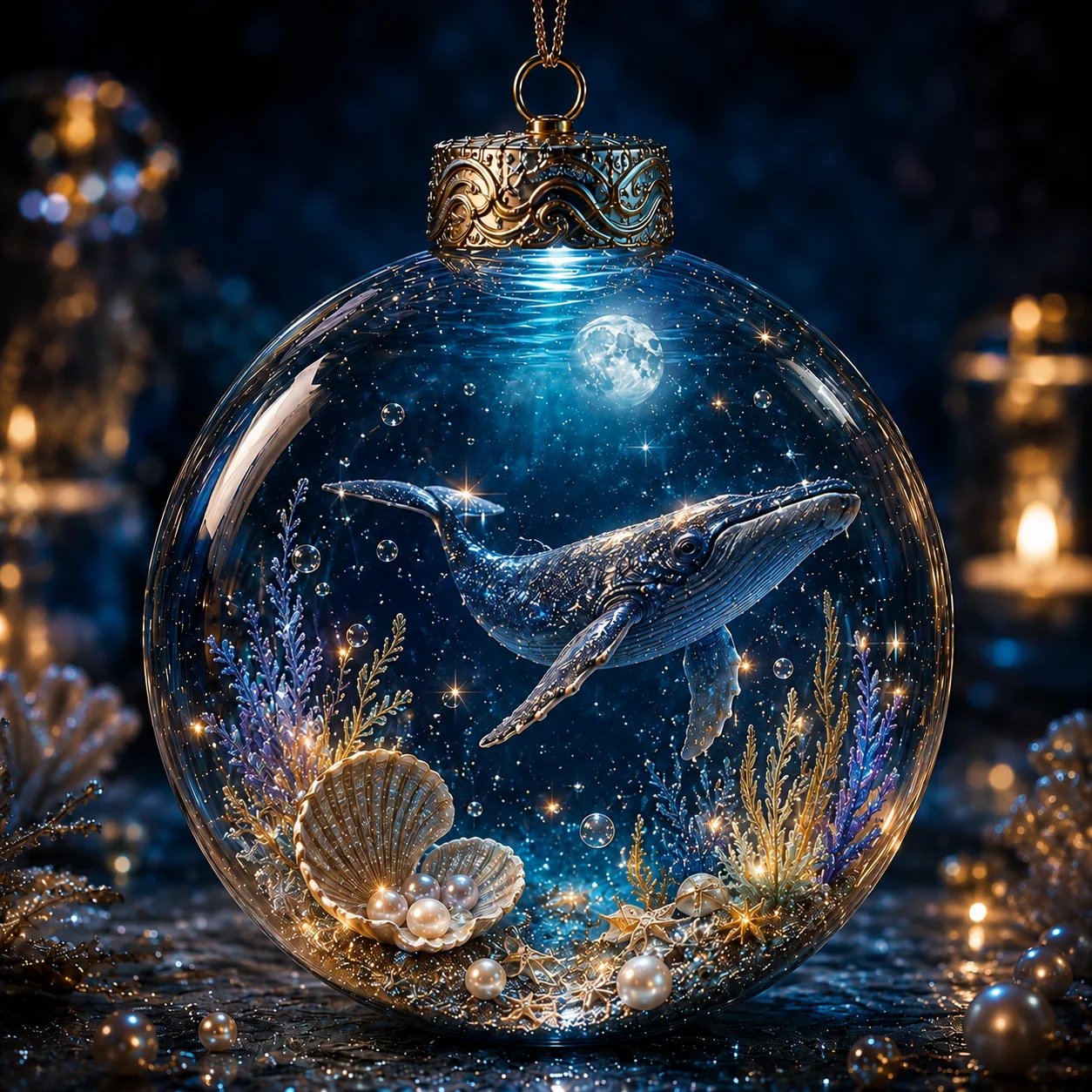 🔥Limited time 70% OFF -🌊✨ Glowing Ocean Story Ornament – Light-Up Mini Underwater Scene