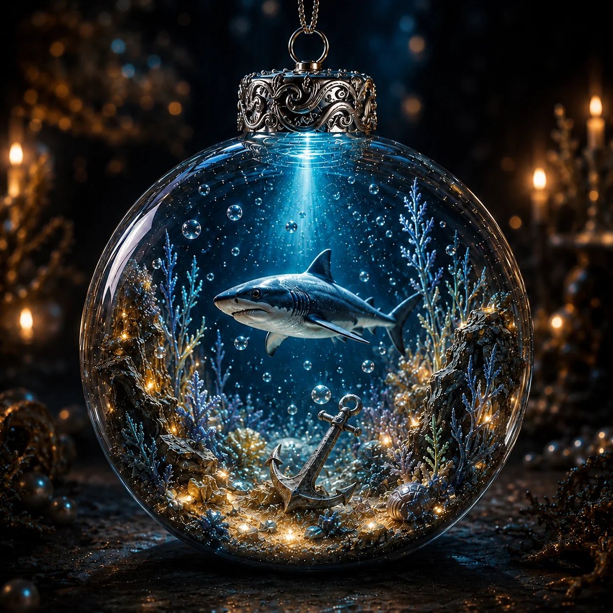 🔥Limited time 70% OFF -🌊✨ Glowing Ocean Story Ornament – Light-Up Mini Underwater Scene