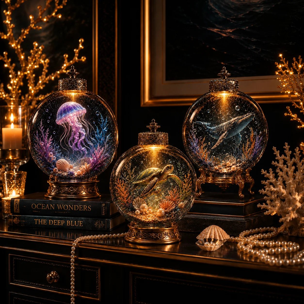 🔥Limited time 70% OFF -🌊✨ Glowing Ocean Story Ornament – Light-Up Mini Underwater Scene