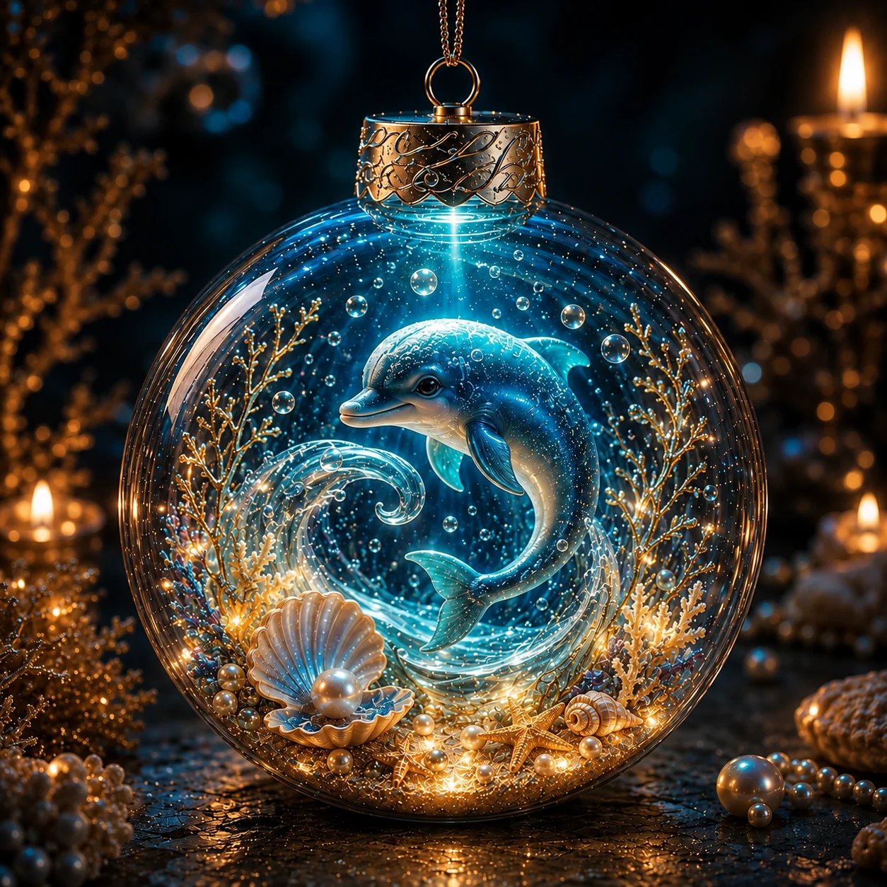 🔥Limited time 70% OFF -🌊✨ Glowing Ocean Story Ornament – Light-Up Mini Underwater Scene