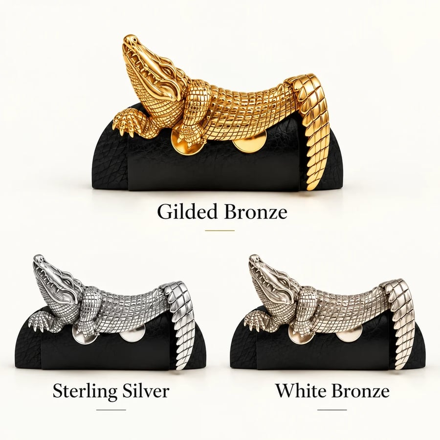 🐊🌟 Luxury Sculpted Animal Brooch – Premium Statement Piece for Suits & Blazers