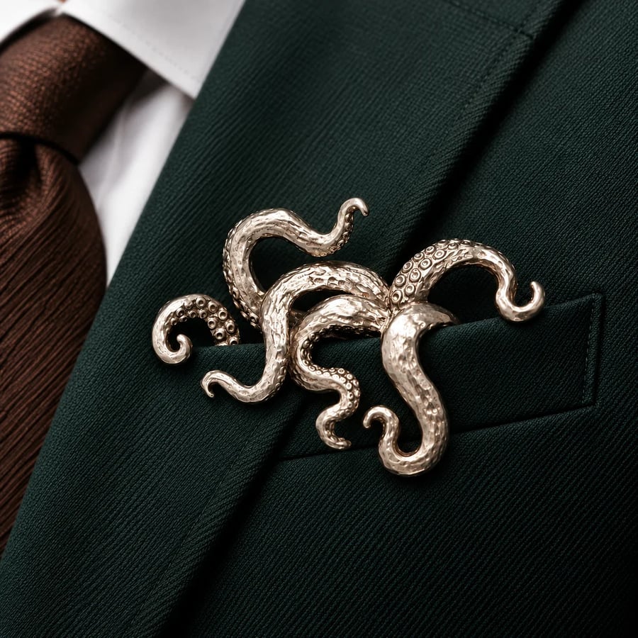 🐊🌟 Luxury Sculpted Animal Brooch – Premium Statement Piece for Suits & Blazers