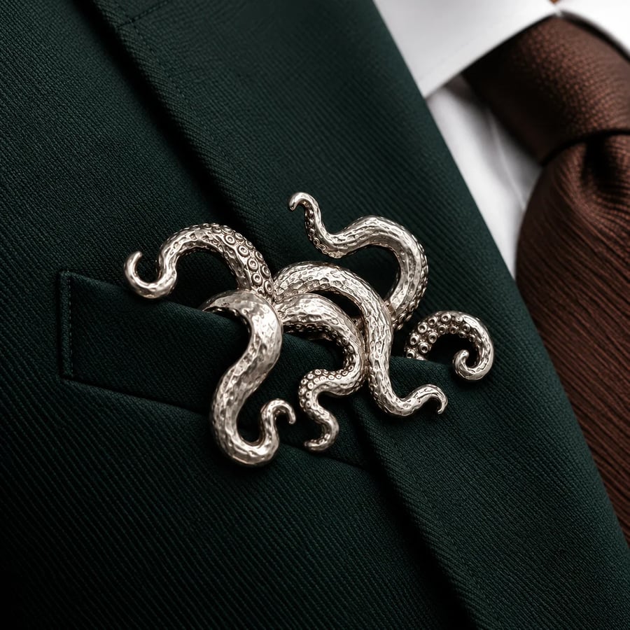 🐊🌟 Luxury Sculpted Animal Brooch – Premium Statement Piece for Suits & Blazers