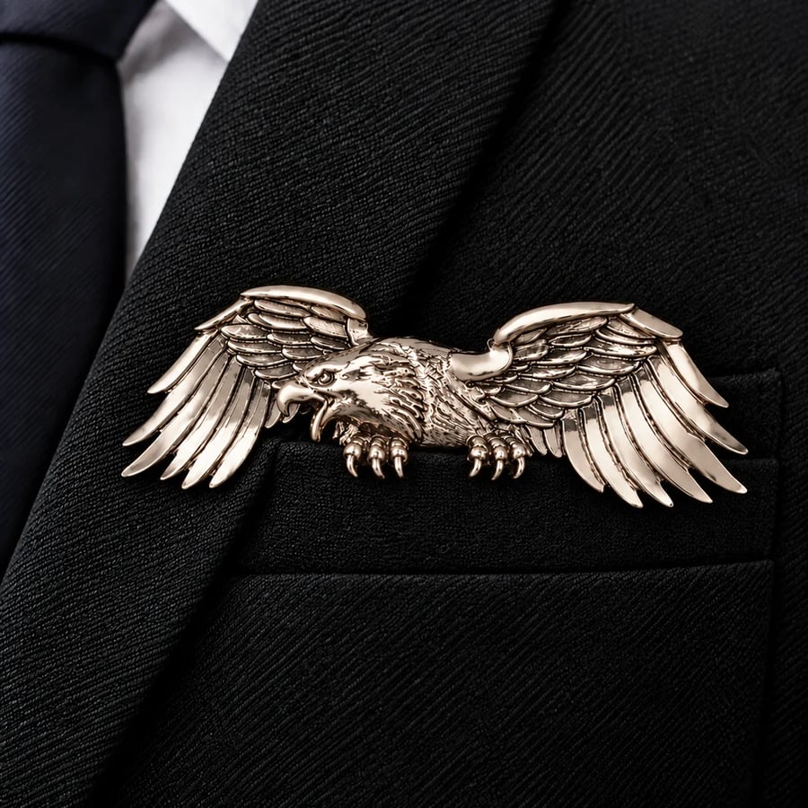 🐊🌟 Luxury Sculpted Animal Brooch – Premium Statement Piece for Suits & Blazers