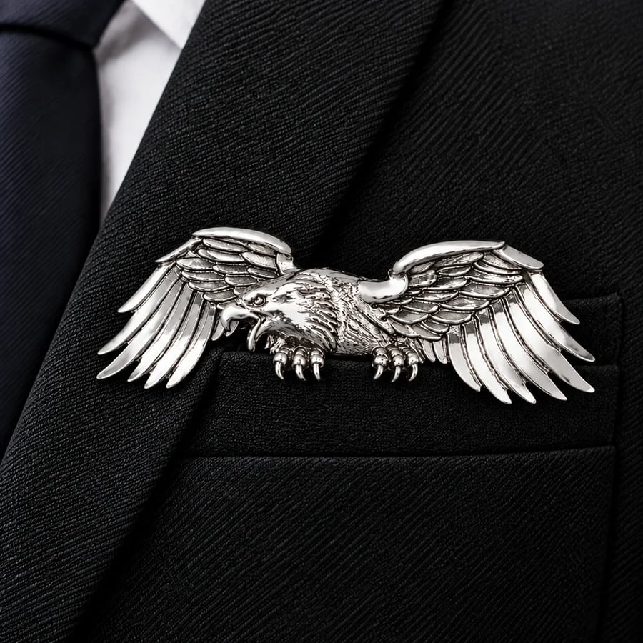 🐊🌟 Luxury Sculpted Animal Brooch – Premium Statement Piece for Suits & Blazers