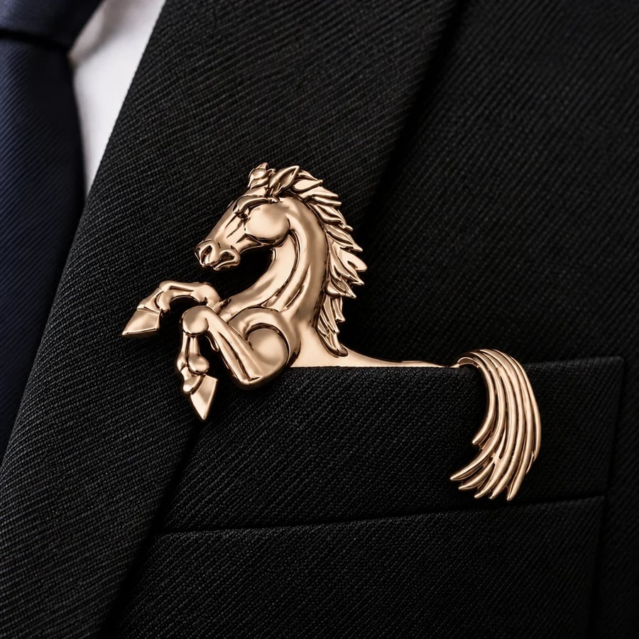 🐊🌟 Luxury Sculpted Animal Brooch – Premium Statement Piece for Suits & Blazers