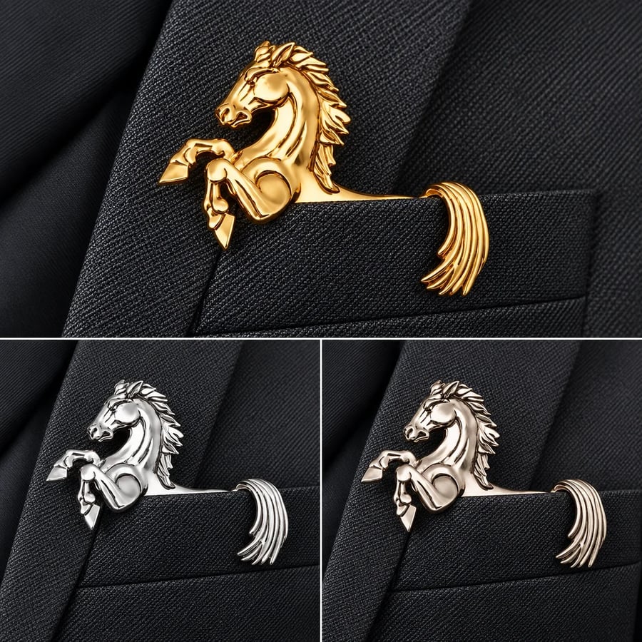 🐊🌟 Luxury Sculpted Animal Brooch – Premium Statement Piece for Suits & Blazers