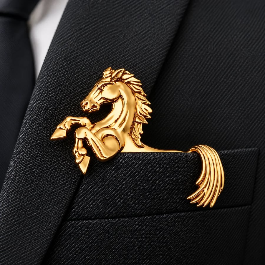 🐊🌟 Luxury Sculpted Animal Brooch – Premium Statement Piece for Suits & Blazers