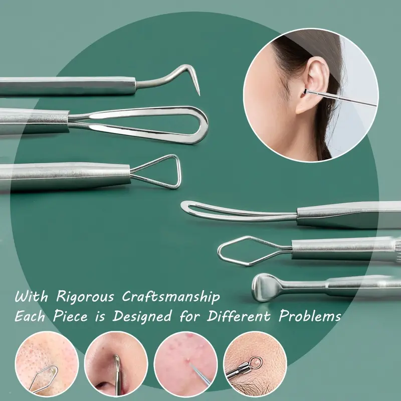15pcs Pimple Popper Tool Kit – Premium Blackhead Remover 