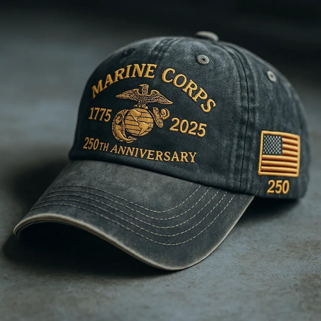 ❤️Veteran‘s Day Best Gift🌹Honoring 250th USMC Retro Washed Cap – Honor That Never Fades 🇺🇸🎁Free Symbolizes Honor Gift