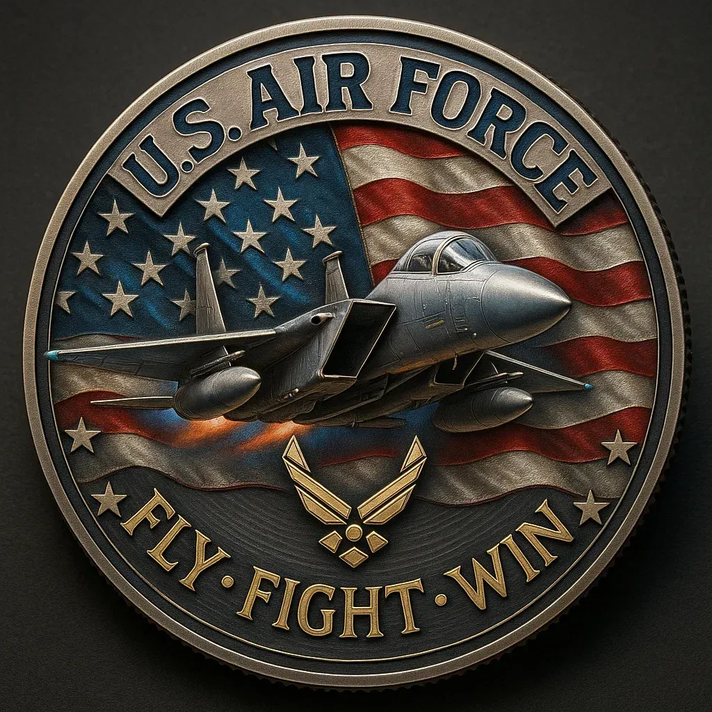 ✈️ U.S. Air Force – “Fly, Fight, Win” Commemorative Coin 🇺🇸