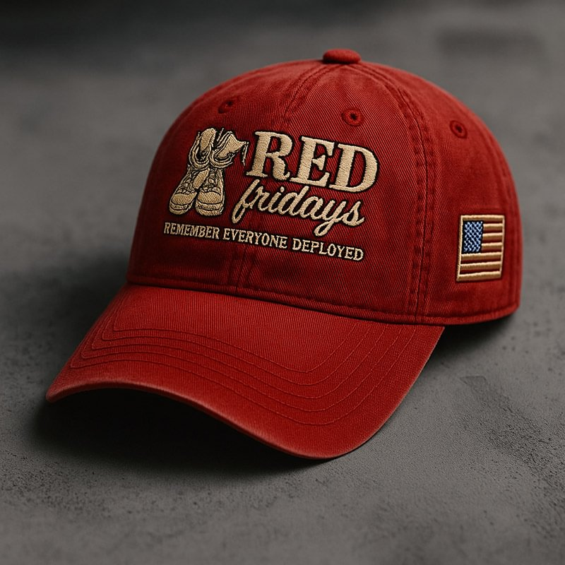 US Red Friday Printed Casual Hat
