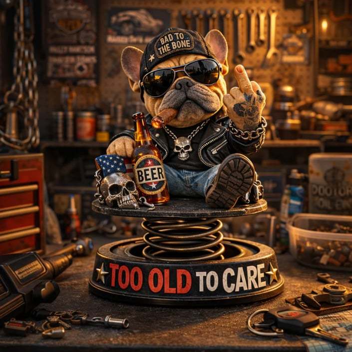 ⏰Last 4 hours Sale: Save 49%-Too Old To Care Dashhoard Bobblehead