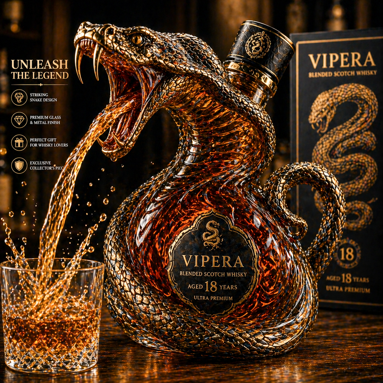 Snake Whiskey Decanter 🐍🥃