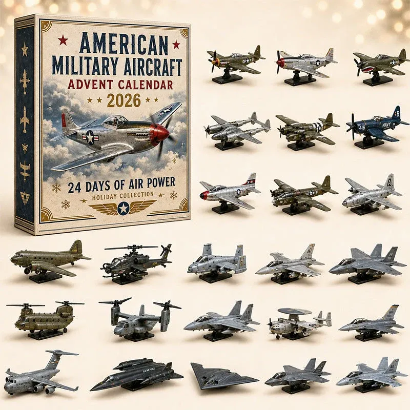 🔥Last 40pcs🎉-✈️🇺🇸 American Military Aircraft Advent Calendar 2026 – 24 Days of Air Power
