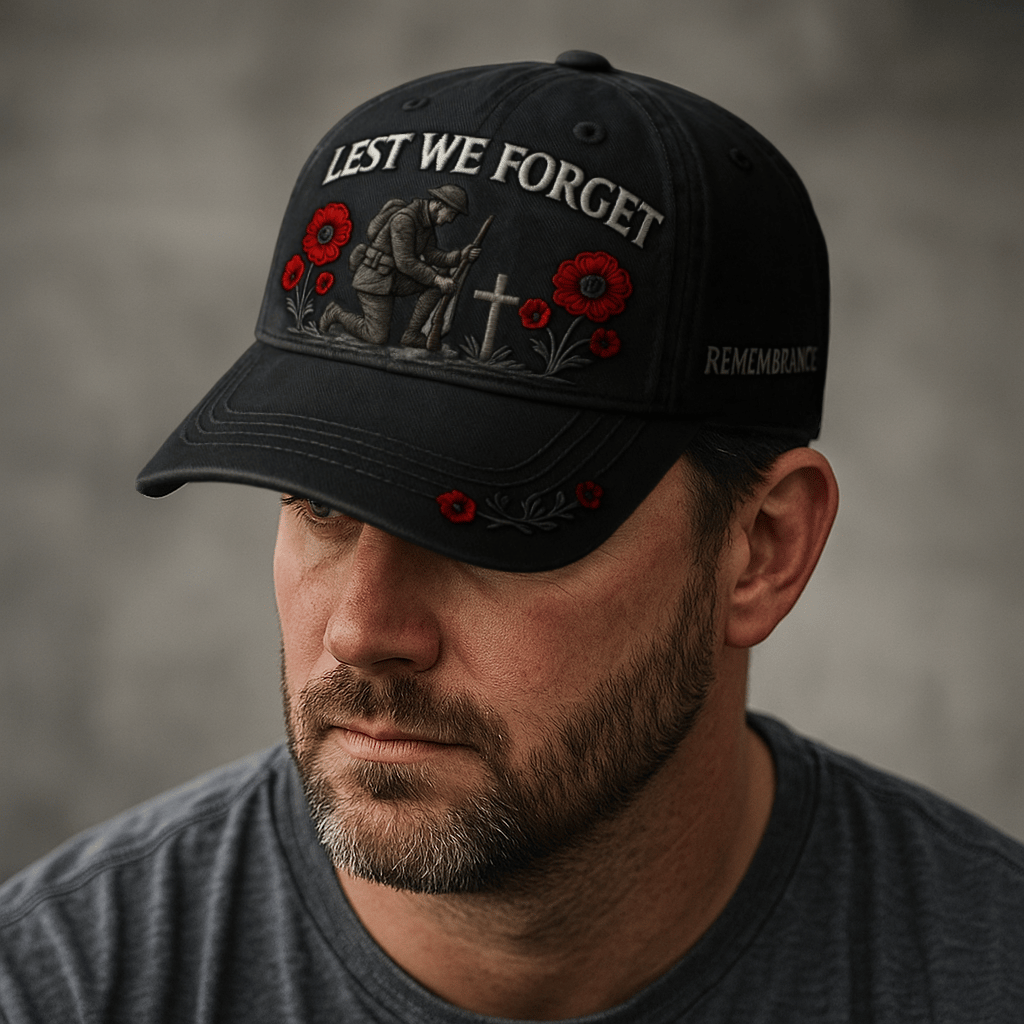 🌹3D Embroidery Heroes Never Forgotten Remembrance Cap ✝️ Keep Their Memory Alive