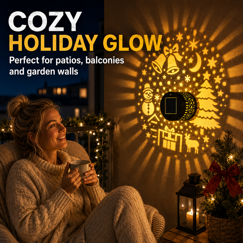 Last day 70% OFF🌟Solar Outdoor Decorative Wall Projection Light