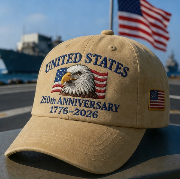 Custom Name United States 250th Anniversary Hat 1776–2026 Eagle Cap