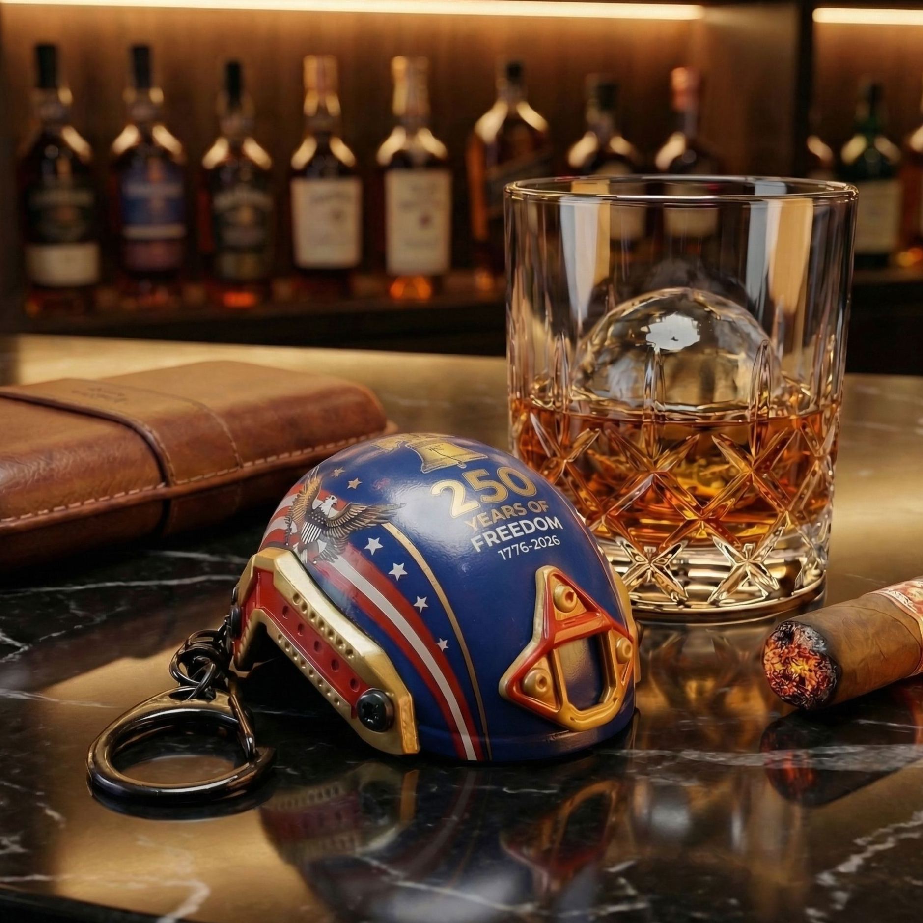 🔥Miniature military helmet-shaped bottle opener key | 250th Anniversary Edition 🇺🇸