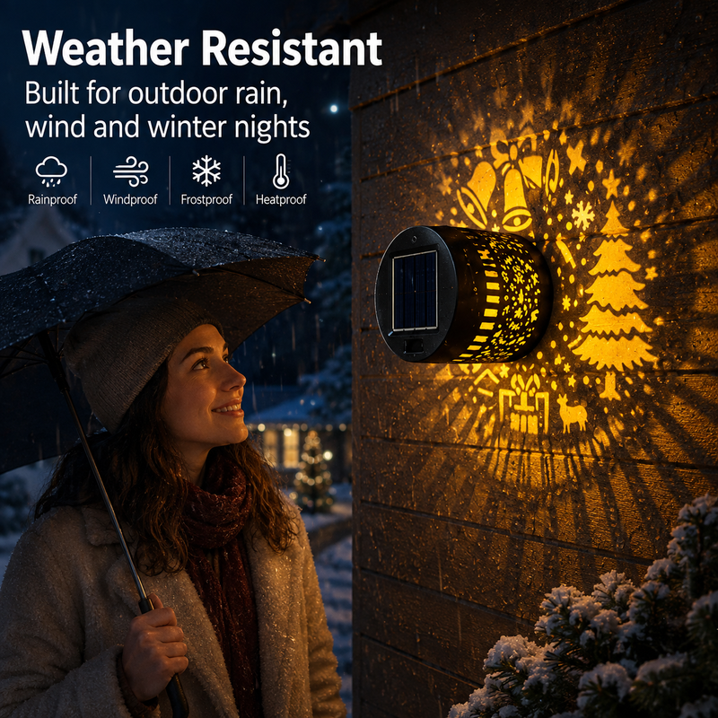 Last day 70% OFF🌟Solar Outdoor Decorative Wall Projection Light