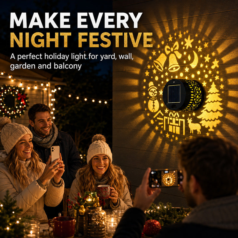 Last day 70% OFF🌟Solar Outdoor Decorative Wall Projection Light