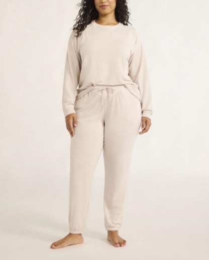 Women's French Terry Cloth Top and Jogger Pants Set
