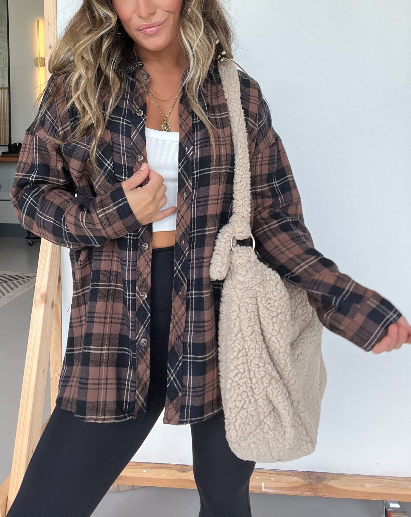 Women's Lightweight Button-Down Flannel Shirts