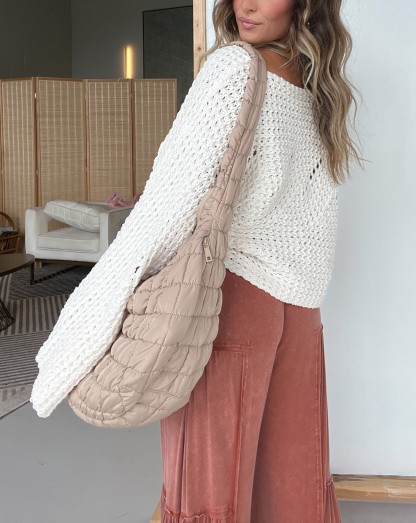 Women's Oversized Knitted Twist Detailing Sweater 