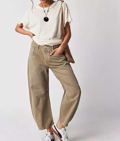 Mid-Rise Barrel Jeans (BUY 2 Free Shipping)-boocean.com