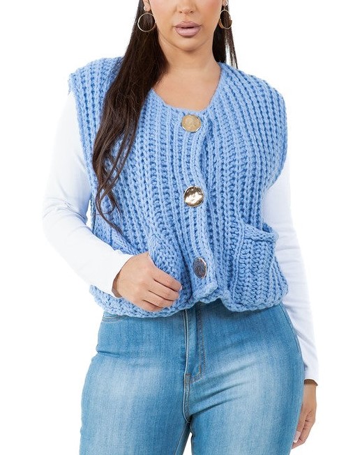 Women's Crochet Knit Sweater Vest (Buy 2 Free Shipping)