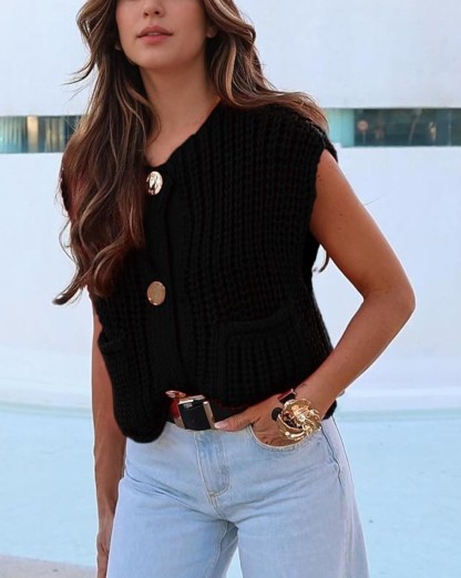 Women's Crochet Knit Sweater Vest (Buy 2 Free Shipping)