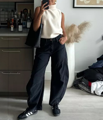 Mid-Rise Barrel Jeans (BUY 2 Free Shipping)-boocean.com