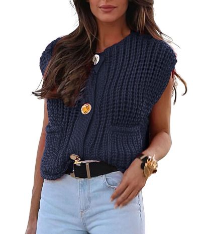 Women's Crochet Knit Sweater Vest (Buy 2 Free Shipping)