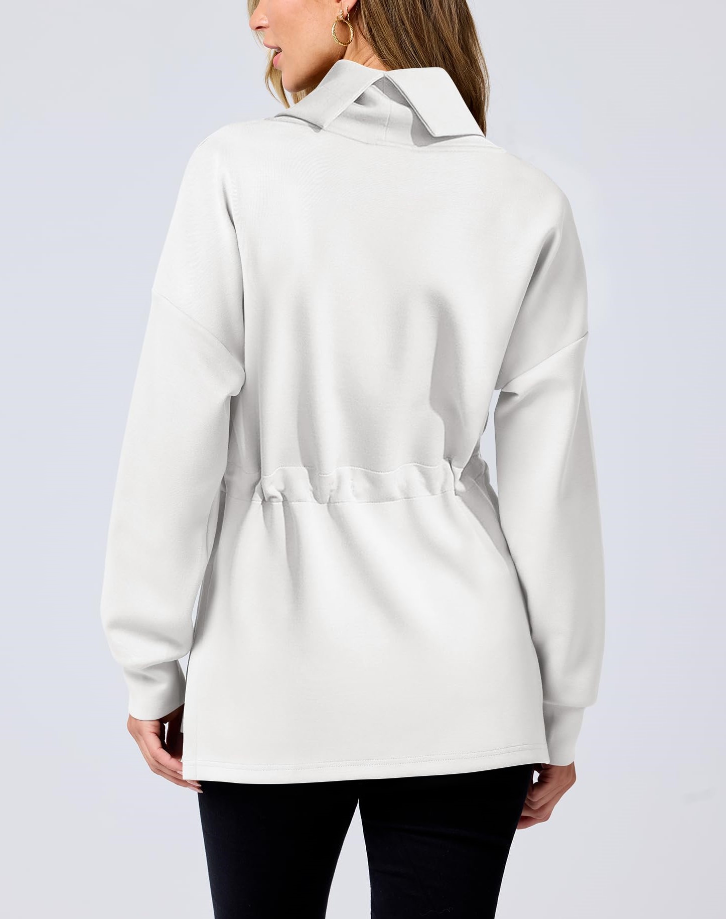 Women's Turtleneck Drawstring Waist Pullover Tops (Buy 2 Free Shipping)