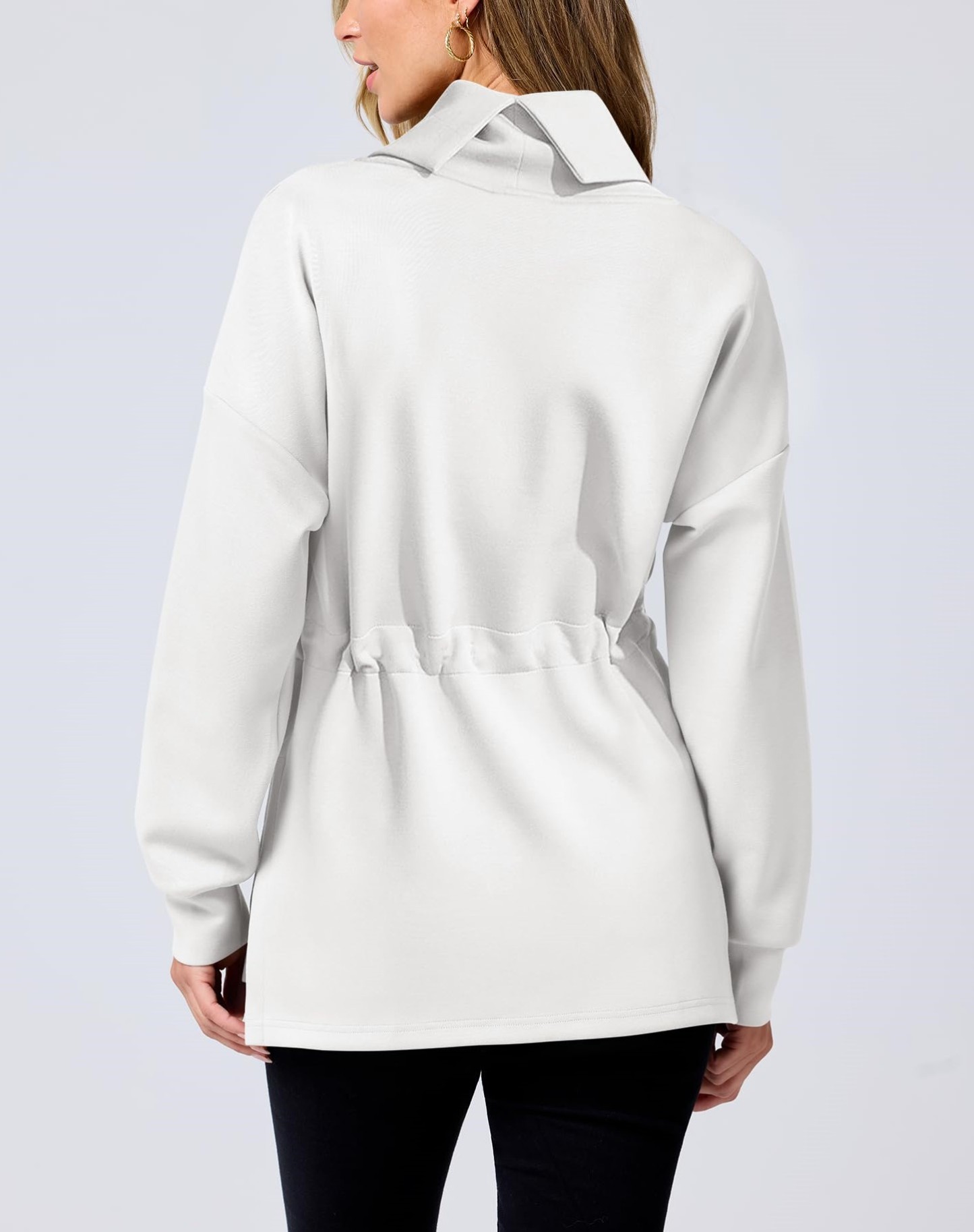 Women's Turtleneck Drawstring Waist Pullover Tops (Buy 2 Free Shipping)