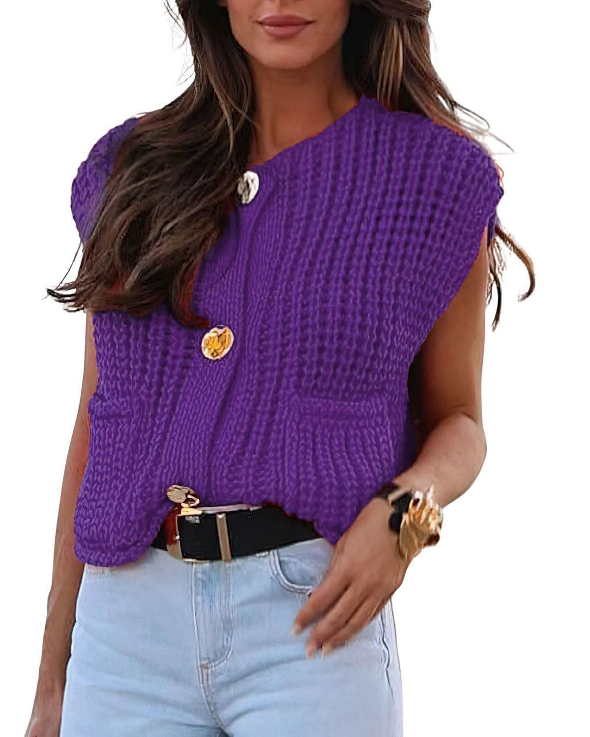 Women's Crochet Knit Sweater Vest (Buy 2 Free Shipping)