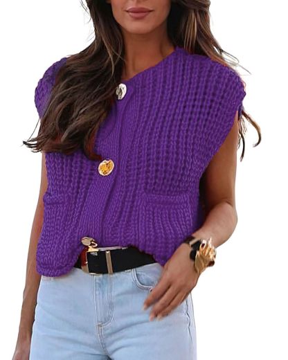 Women's Crochet Knit Sweater Vest (Buy 2 Free Shipping)