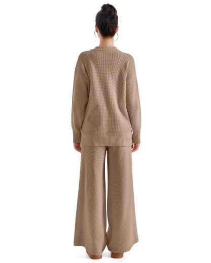 Women's Waffle Knit Sweater Matching Sets