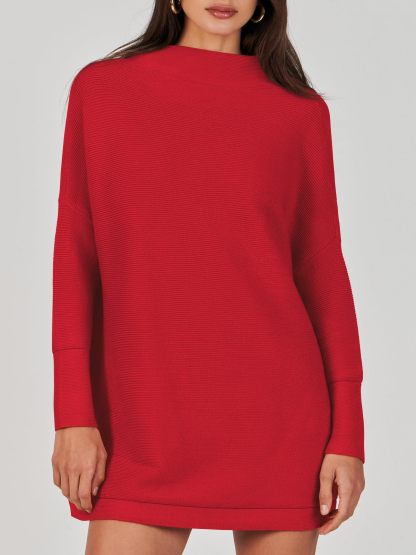 Women's Turtleneck Long Sleeve Slouchy Knit Tunic Sweaters (Buy 2 Free Shipping)
