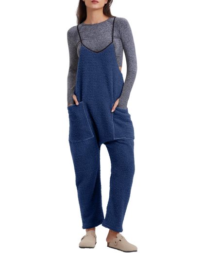 Women's Adjustable Strap Fleece Jumpsuit (Buy 2 Free Shipping) 