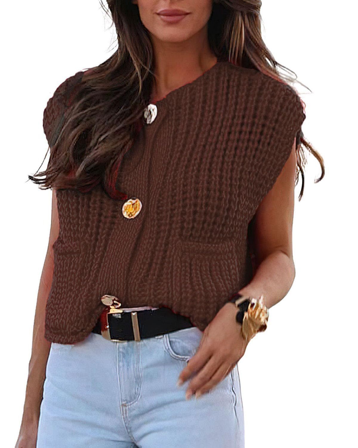 Women's Crochet Knit Sweater Vest (Buy 2 Free Shipping)