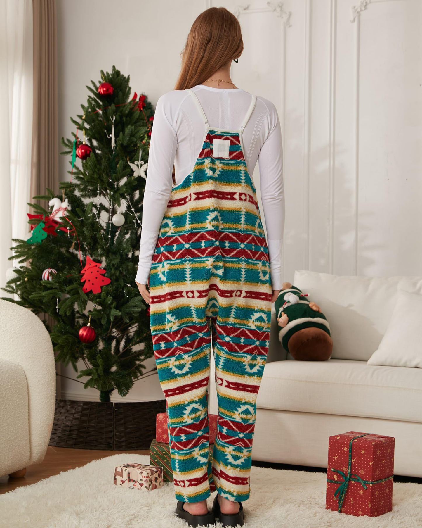 Women's Adjustable Strap Fleece Jumpsuit (Buy 2 Free Shipping) 