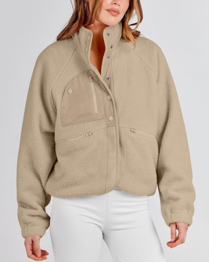  Women's  Button Down Fuzzy Fleece Jacket (Buy 2 Free Shipping) 