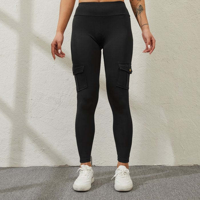 🔥Women's Pocket Sexy Stretch Leggings Fitness Track Pants-Pink Laura