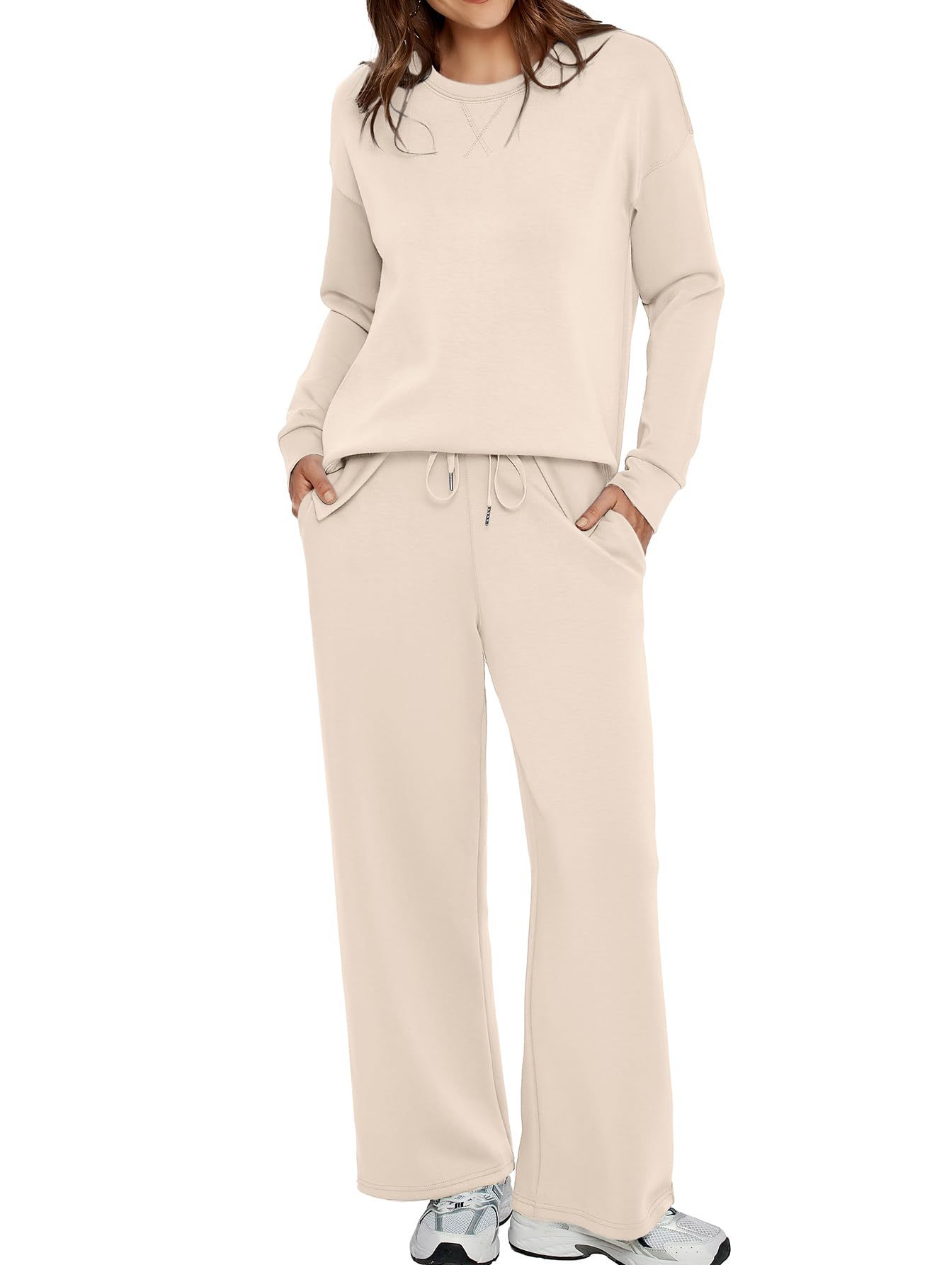 Women’s Pullover Tops Long Pants Casual Tracksuit Sets (Buy 2 Free Shi