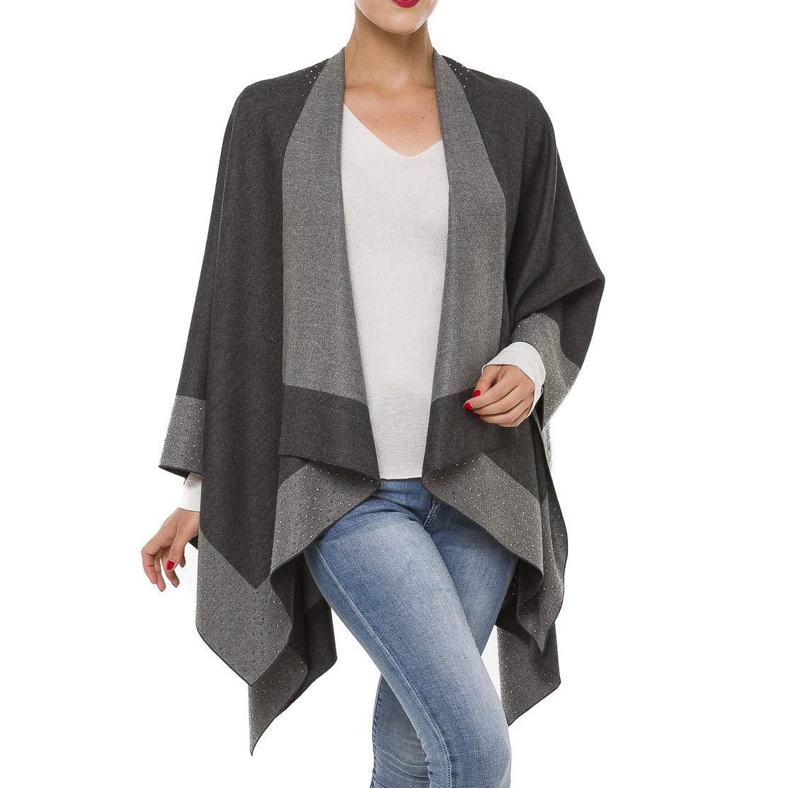 Women's Reversible Shawl Wrap Poncho (Buy 2 Free Shipping)
