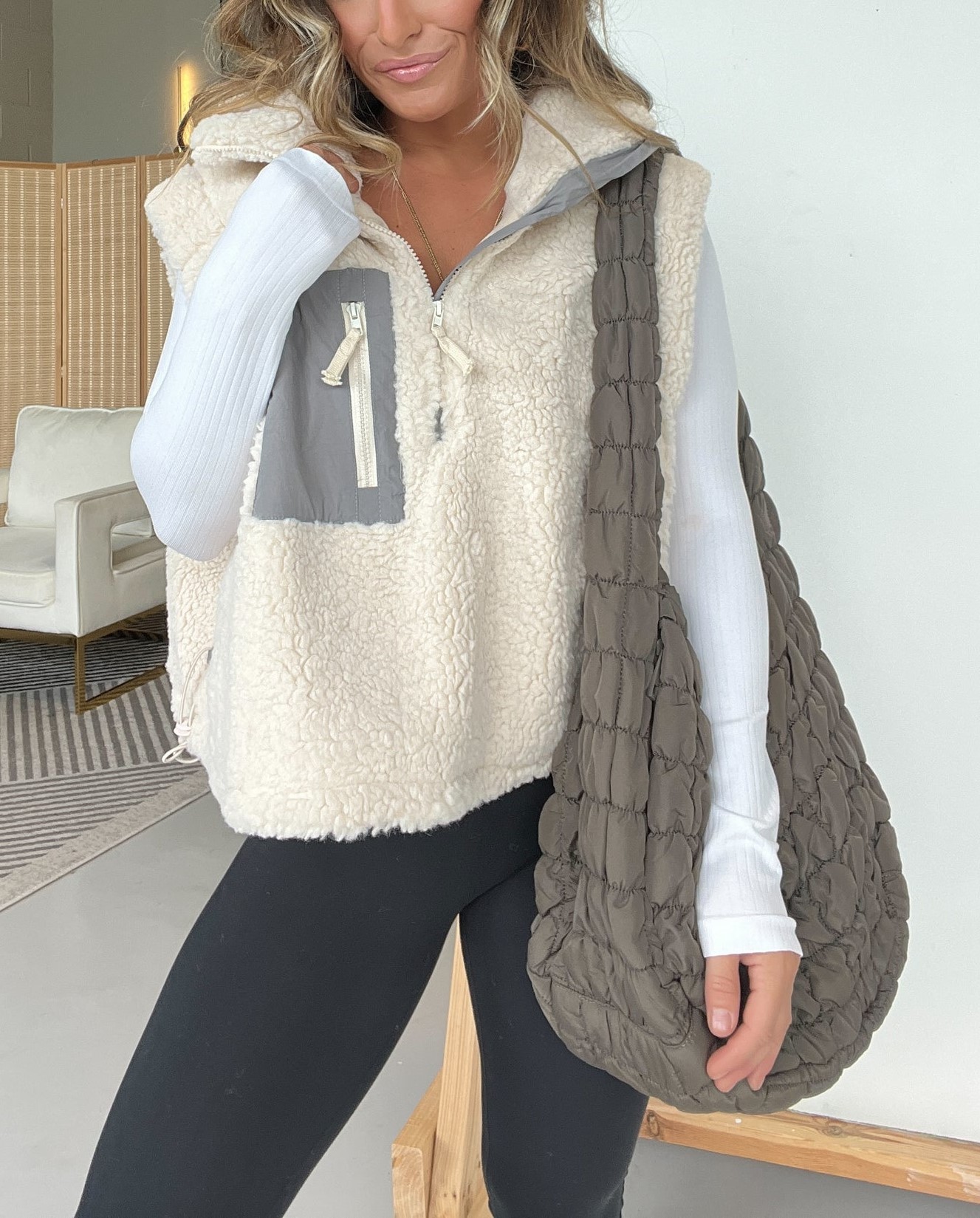 Women's Sherpa Half-Zip Vest