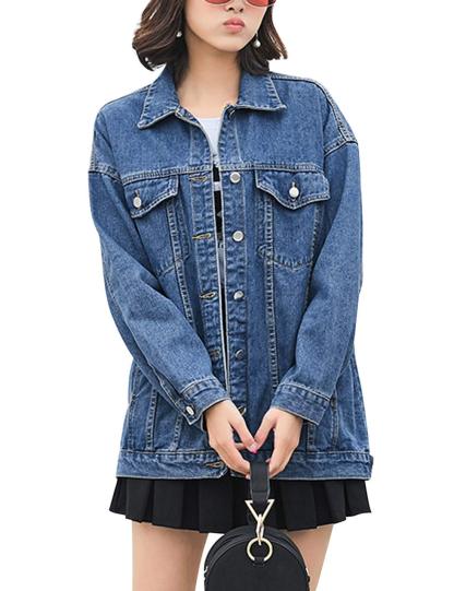 Women's Classic Button Down Denim Jacket              