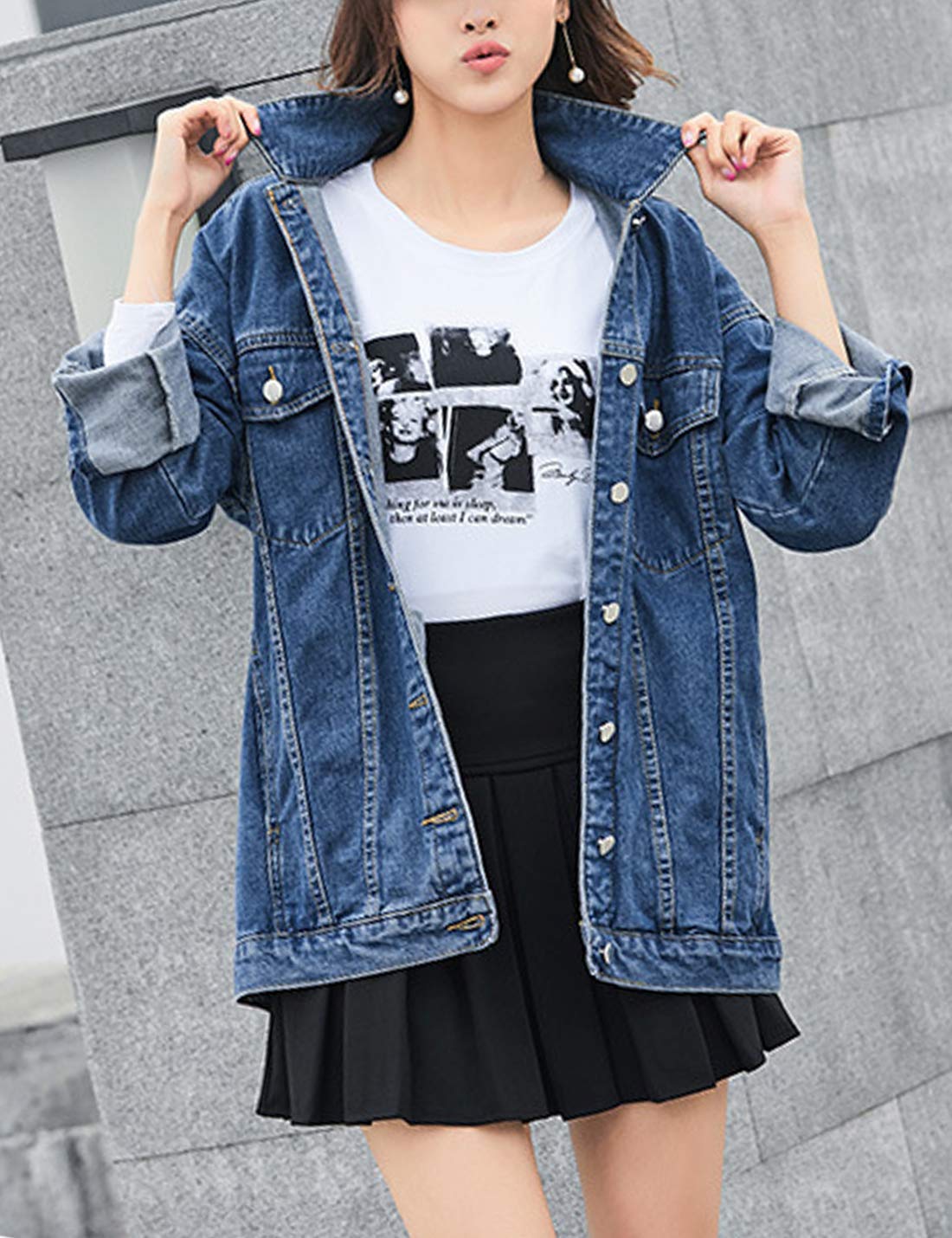 Women's Classic Button Down Denim Jacket              