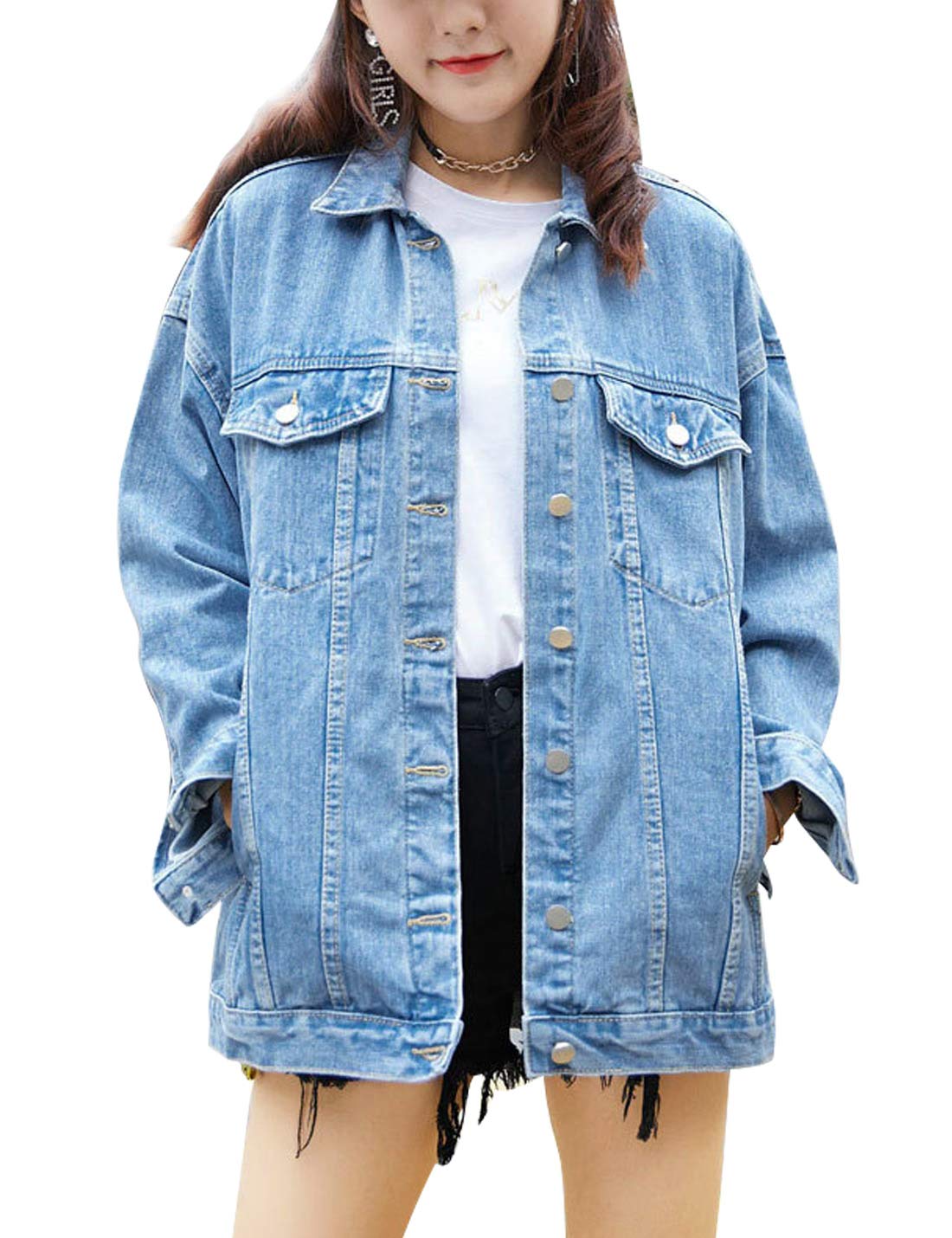 Women's Classic Button Down Denim Jacket              